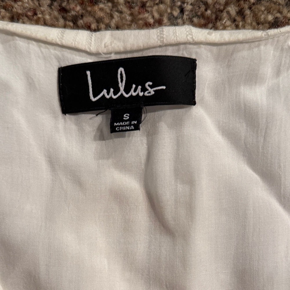 White Ruffled Dress Lulus - Picture 2 of 4